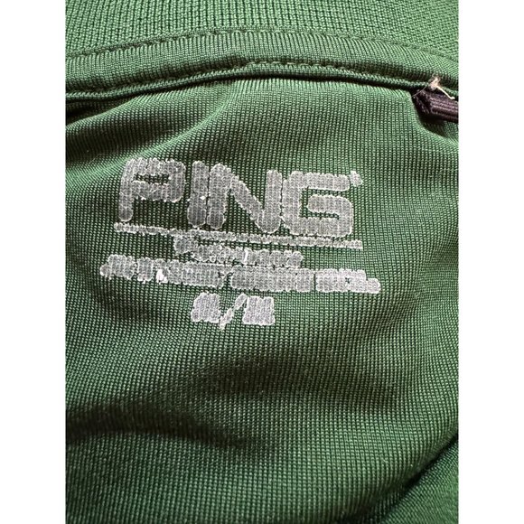 PING GREEN STRIPPED POLO SHIRT SIZE MEDIUM | E2 - Picture 3 of 9